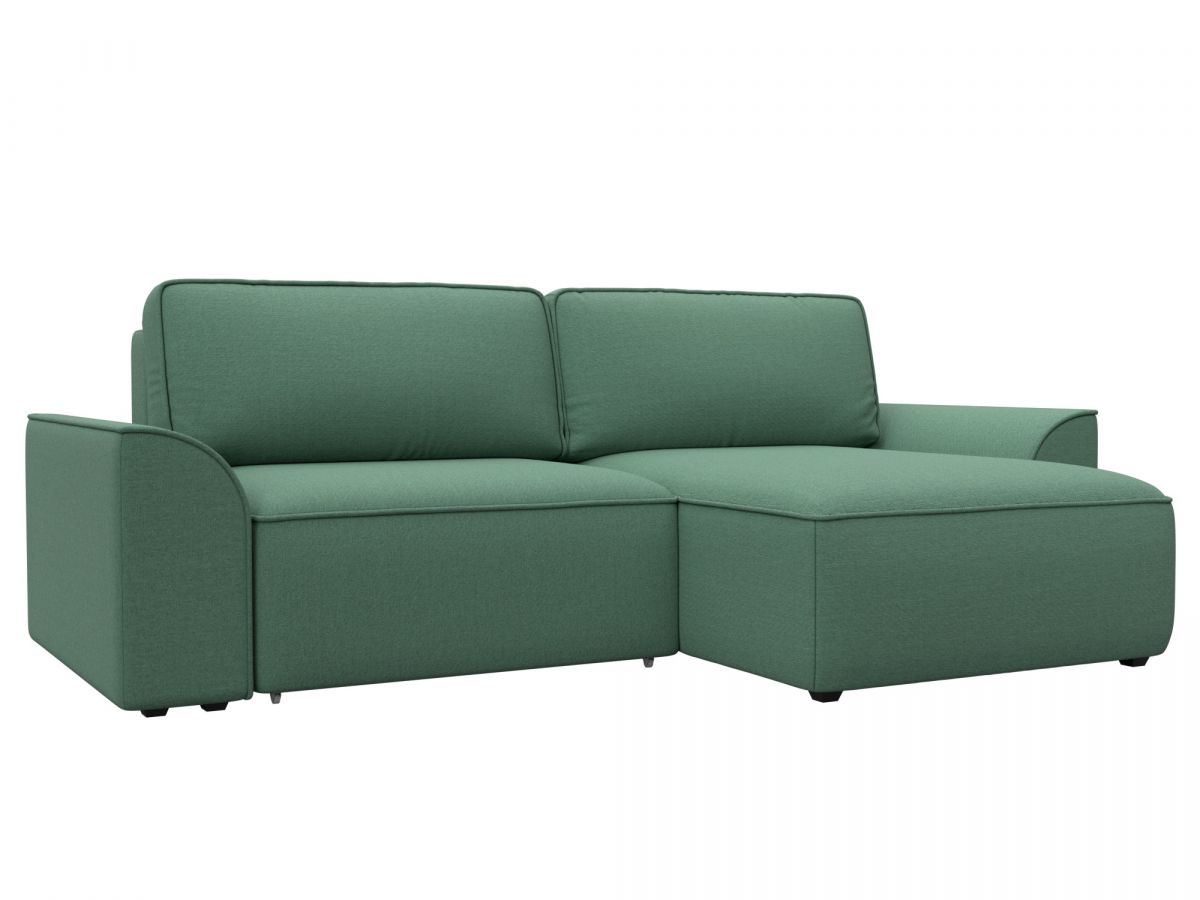 128268 Диван угловой Лига-048 НПБ | рогожка | амур 11 зеленый