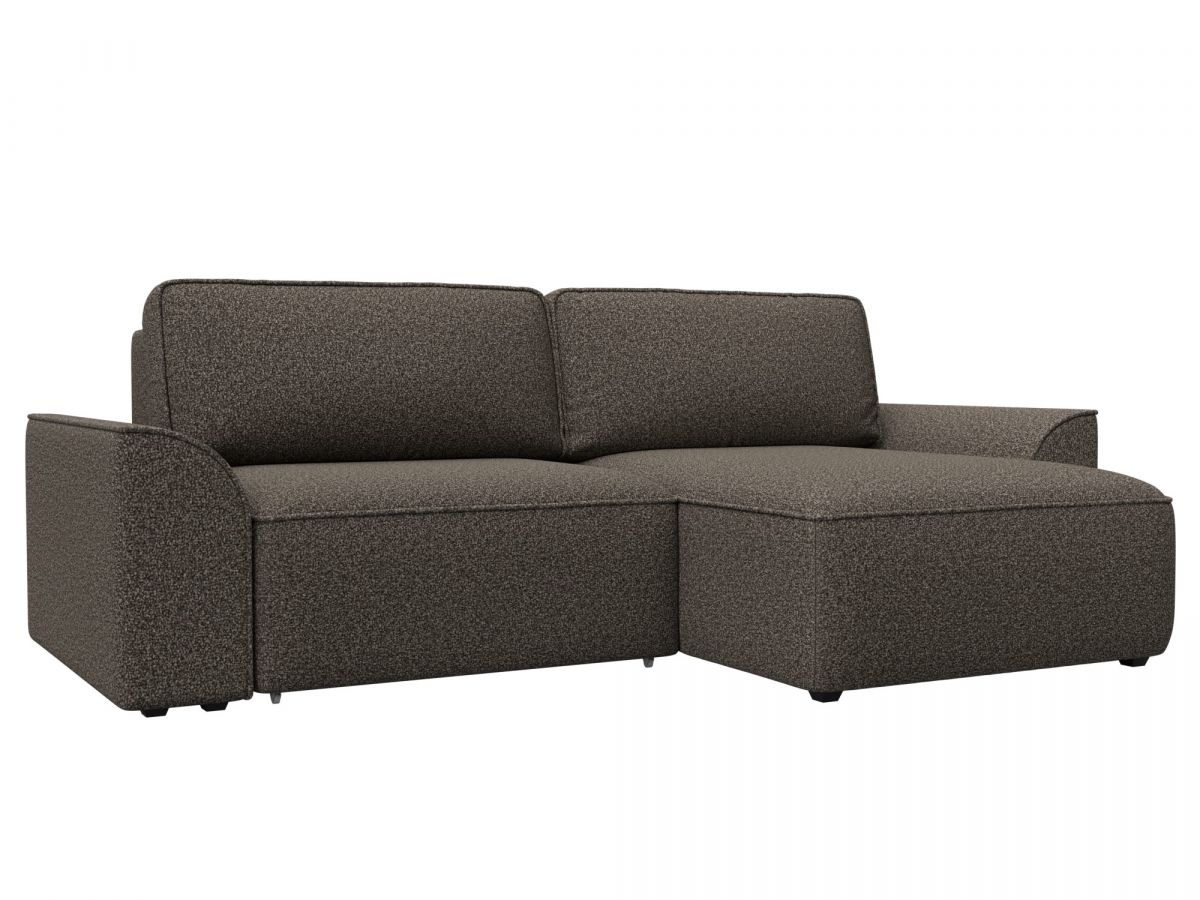 128371 Диван угловой Лига-048 НПБ | велюр | ness 07 коричневый