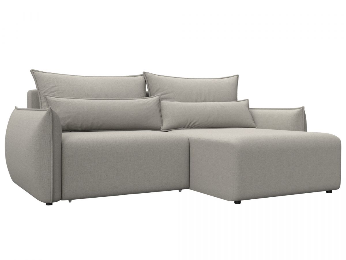 128646 Диван угловой Лига-051 НПБ угол универсальный | рогожка | амур 02 бежевый