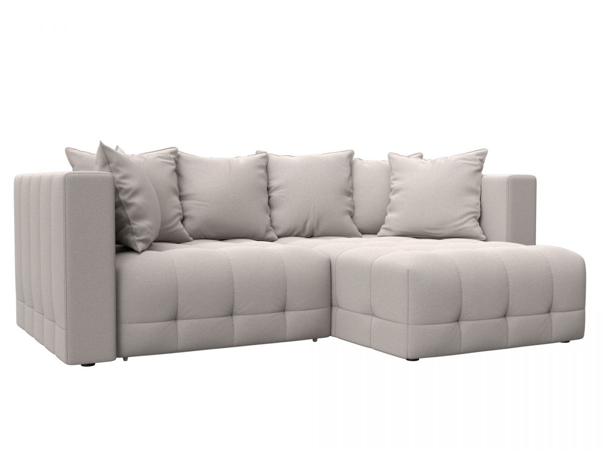 128817 Диван угловой Лига-052 НПБ угол универсальный | замша | joly 05 бежевый