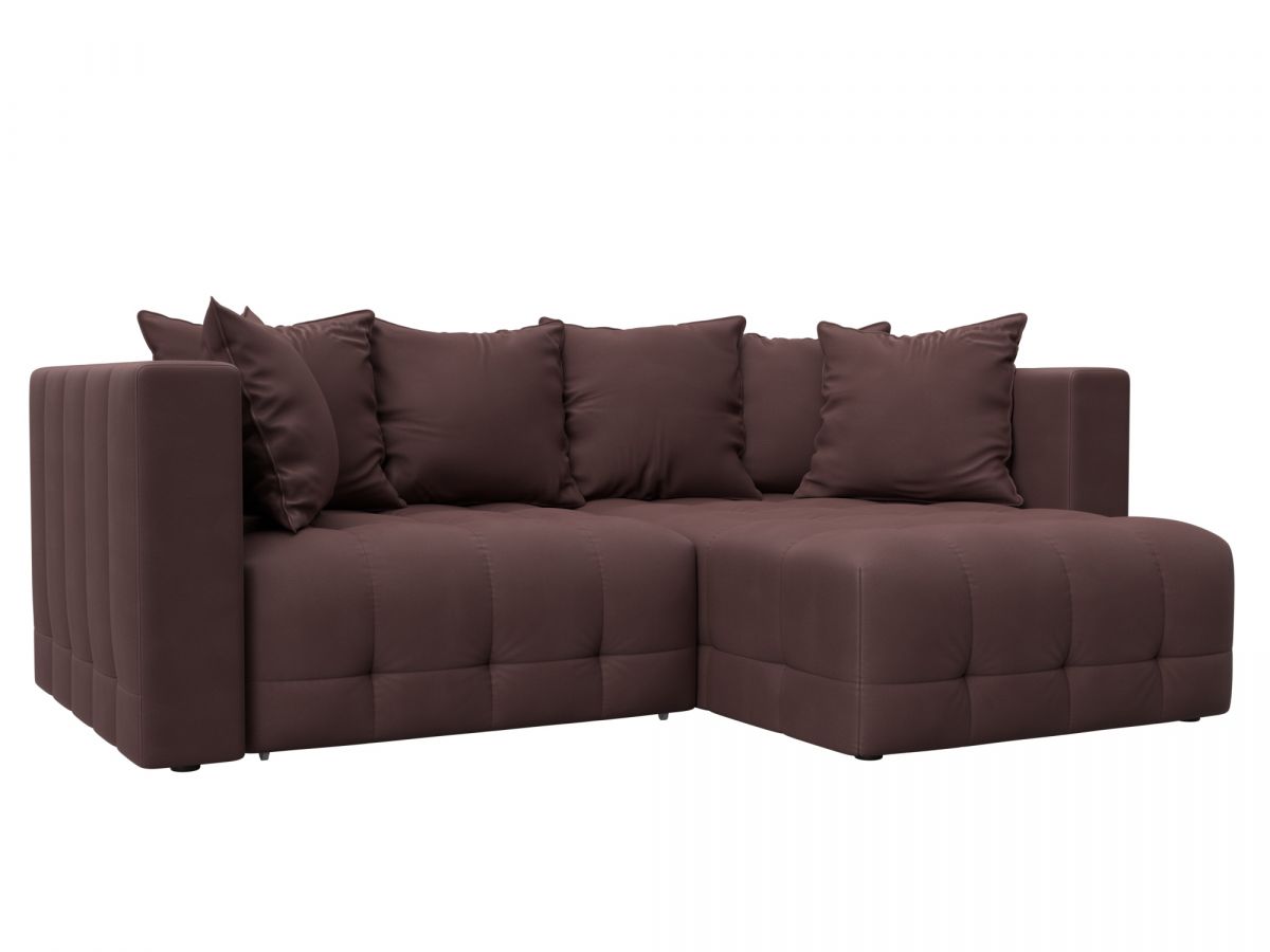 128814 Диван угловой Лига-052 НПБ угол универсальный | замша | joly 09 бордовый