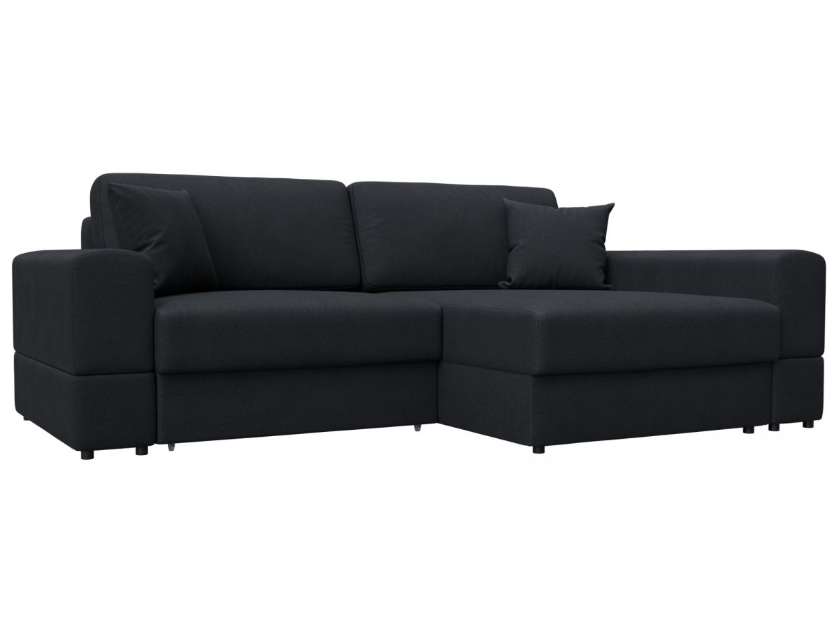 130228 Диван угловой Лига-055 НПБ угол универсальный | замша | joly 16 темно-серый