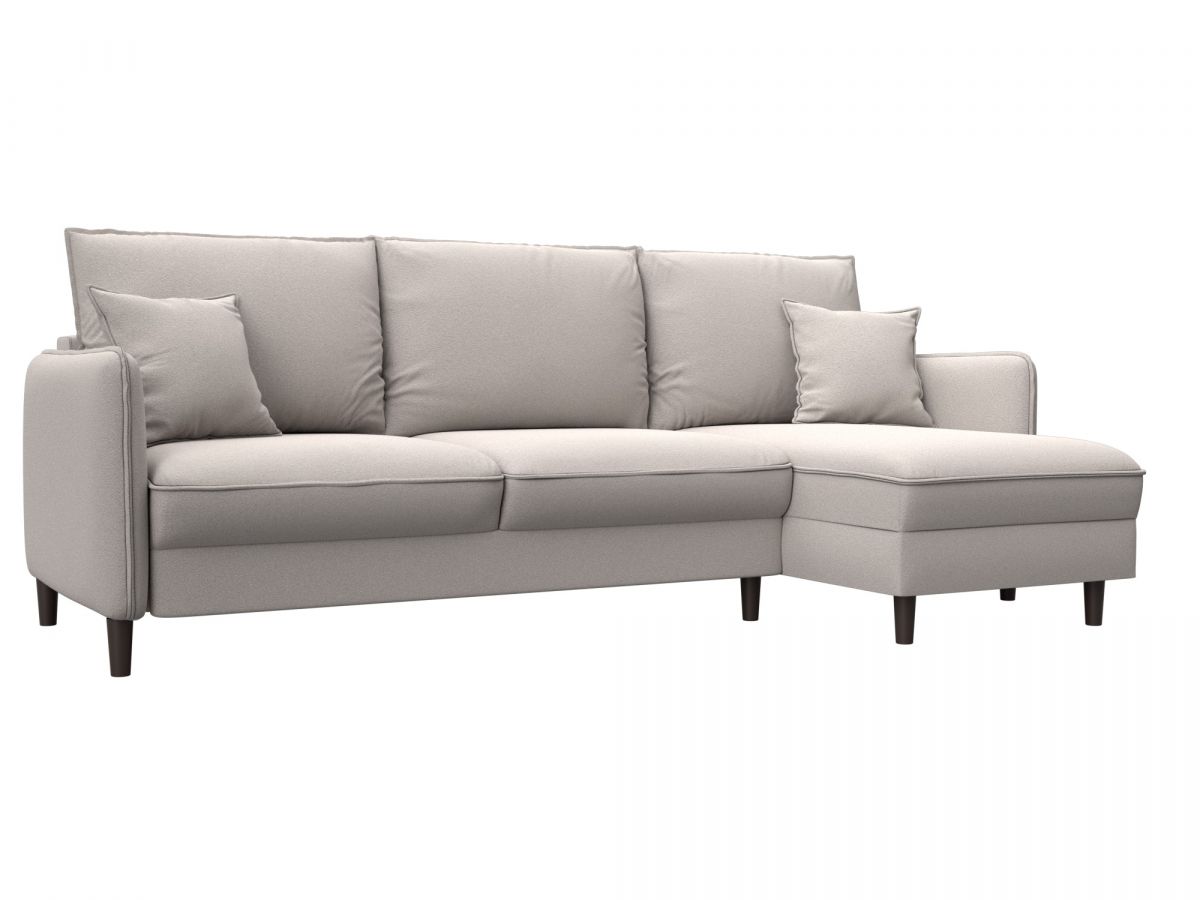 129639 Диван угловой Лига-064 НПБ угол универсальный | замша | joly 05 бежевый