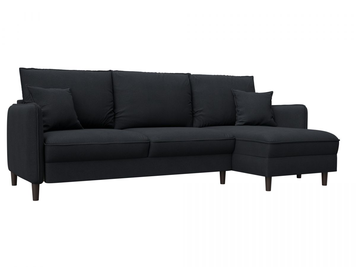 129635 Диван угловой Лига-064 НПБ угол универсальный | замша | joly 16 темно-серый