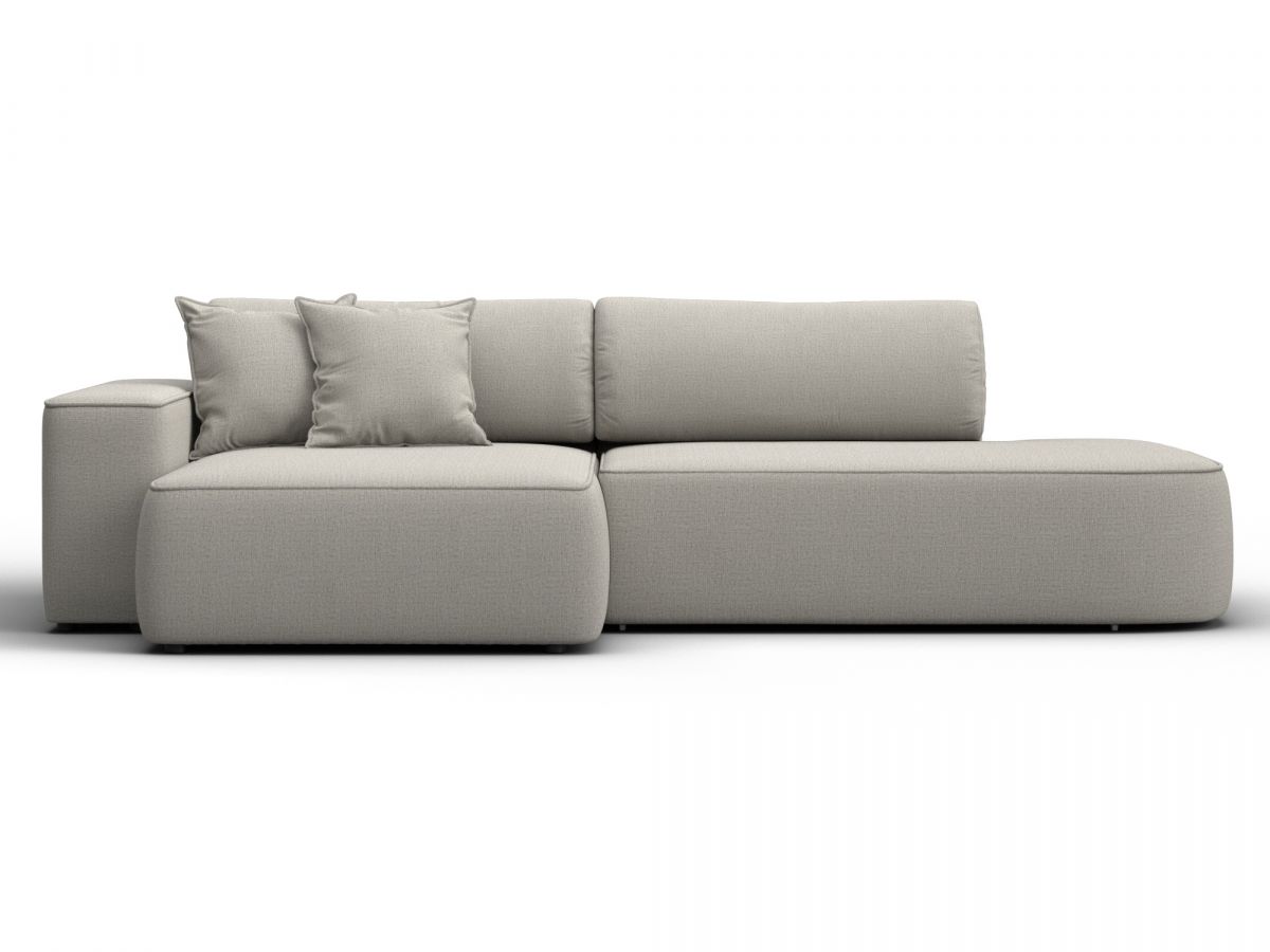 134783L Диван угловой Лига-065 БП угол левый | рогожка | амур 02 бежевый