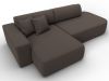 134784L Диван угловой Лига-065 БП угол левый | рогожка | амур 05 коричневый - 6