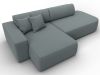 134785L Диван угловой Лига-065 БП угол левый | рогожка | амур 07 серый - 6