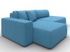 134786L Диван угловой Лига-065 БП угол левый | рогожка | амур 10 голубой - 3
