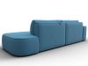 134786L Диван угловой Лига-065 БП угол левый | рогожка | амур 10 голубой - 5