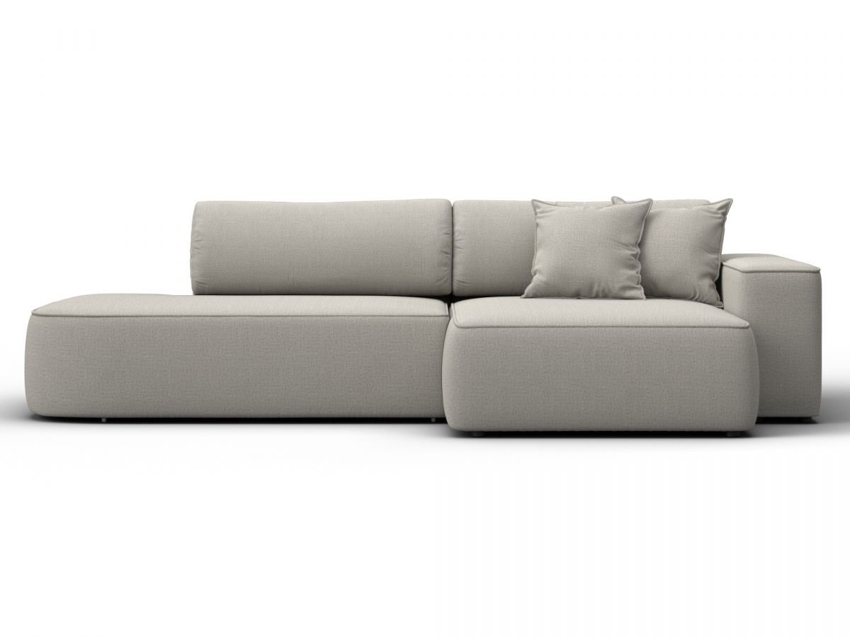 134783 Диван угловой Лига-065 БП угол правый | рогожка | амур 02 бежевый