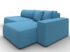 134786 Диван угловой Лига-065 БП угол правый | рогожка | амур 10 голубой - 3