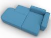 134786 Диван угловой Лига-065 БП угол правый | рогожка | амур 10 голубой - 8