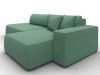 134787 Диван угловой Лига-065 БП угол правый | рогожка | амур 11 зеленый - 3
