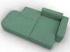 134787 Диван угловой Лига-065 БП угол правый | рогожка | амур 11 зеленый - 8