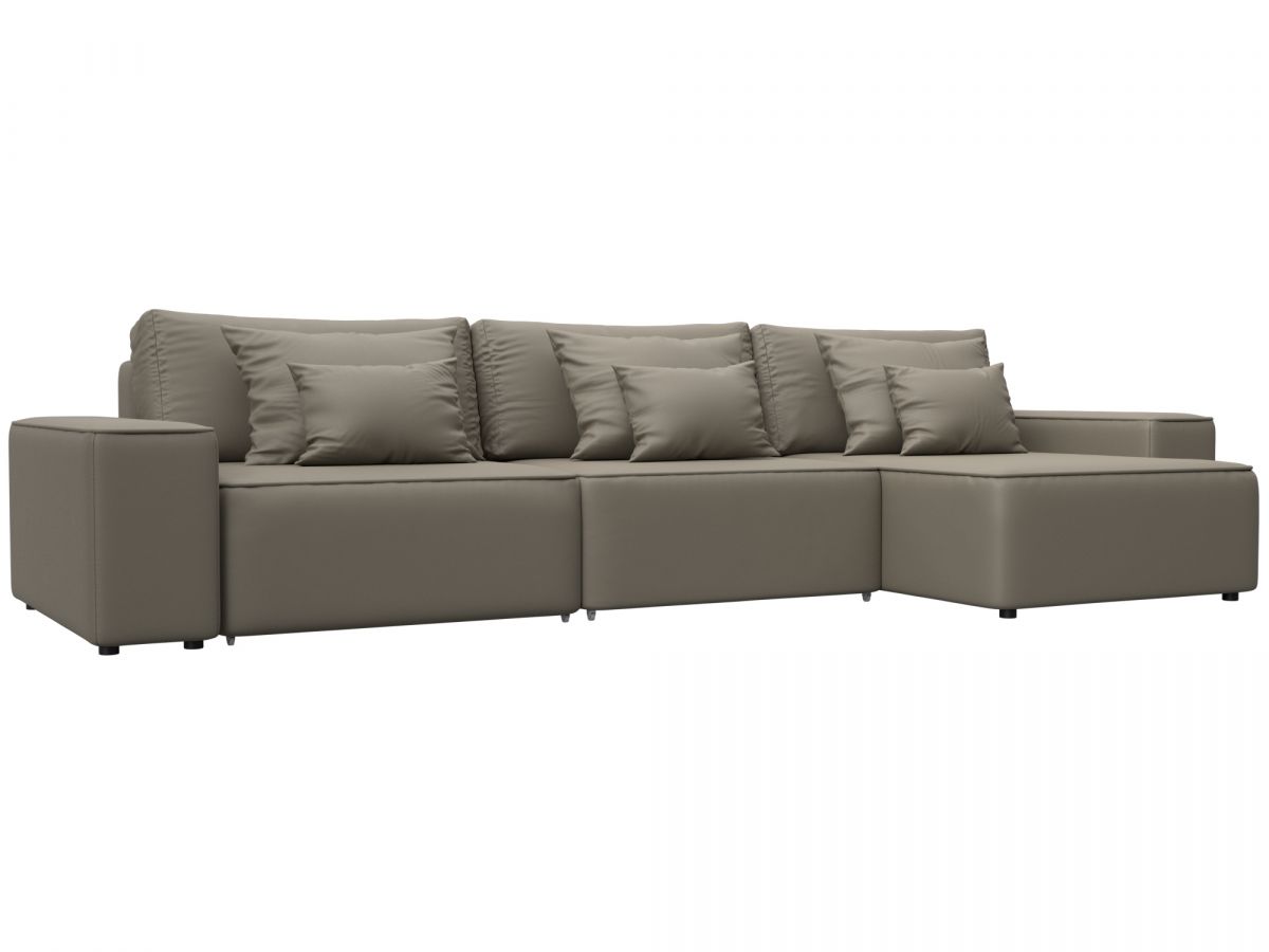 129871 Диван угловой Лига-074 угол универсальный | экокожа | grifon 04 бежевый