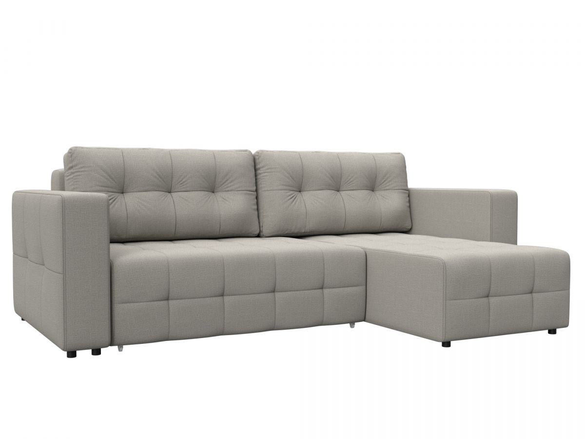 130004 Диван угловой Лига-075 угол универсальный; | рогожка | амур 02 бежевый