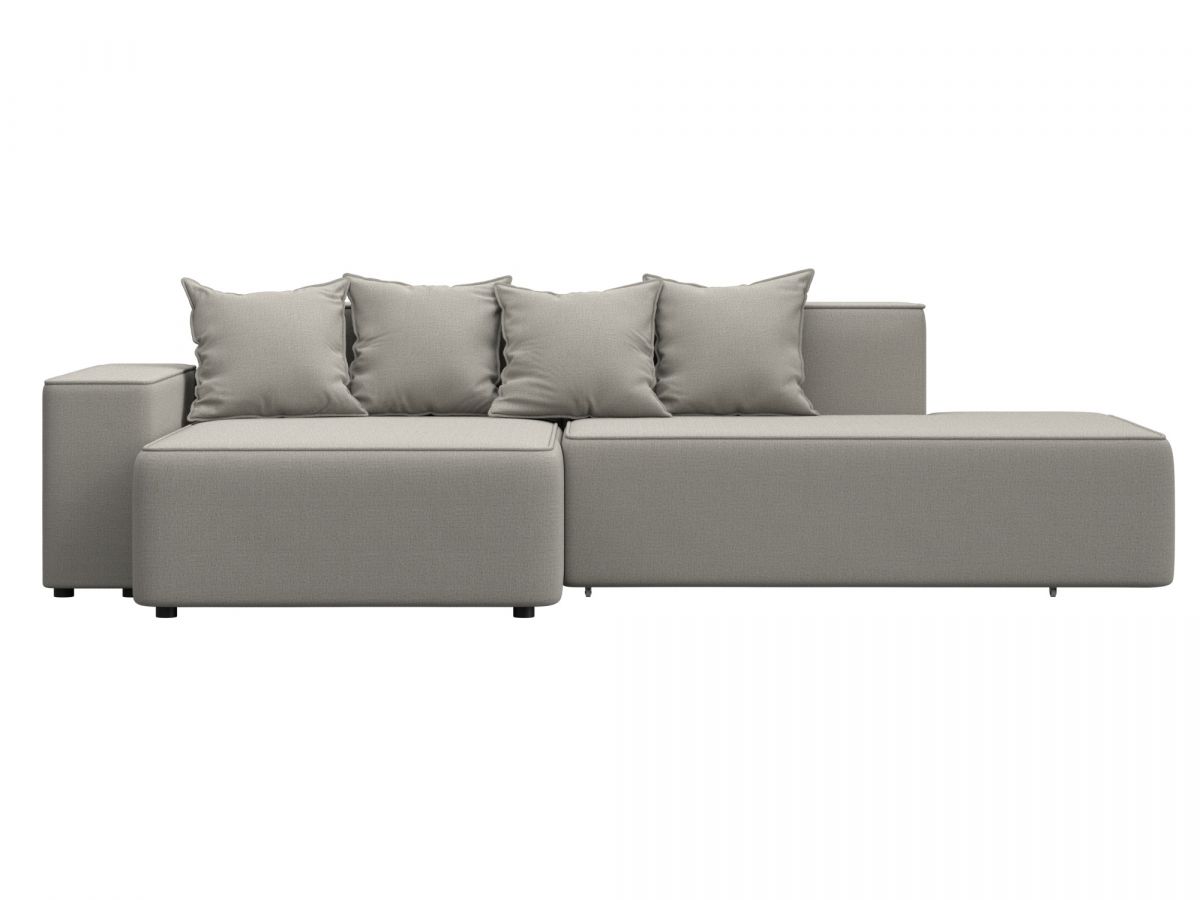 129811L Диван угловой Лига-079 угол левый | рогожка | амур 02 бежевый