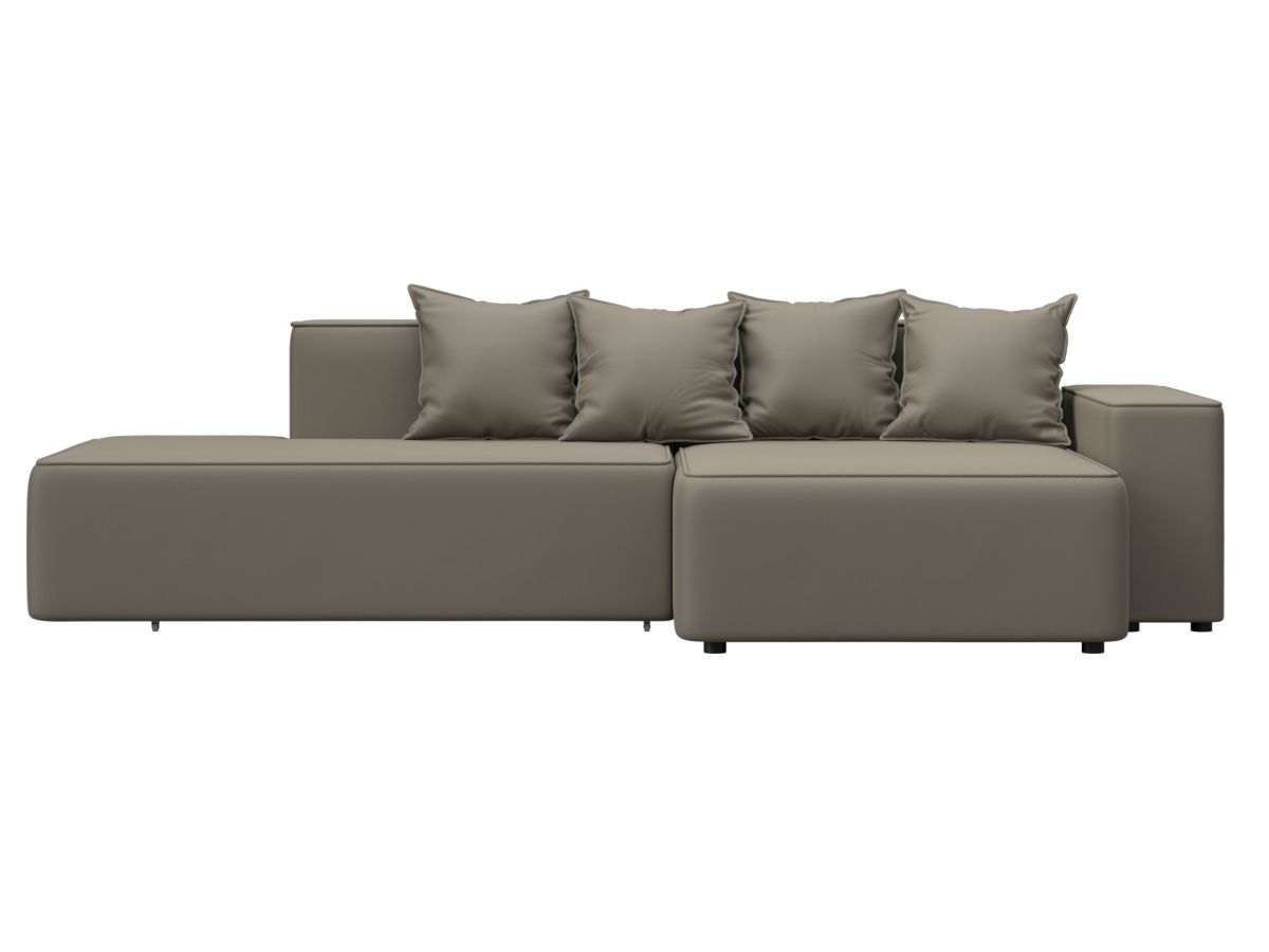 129816 Диван угловой Лига-079 угол правый | экокожа | grifon 04 бежевый