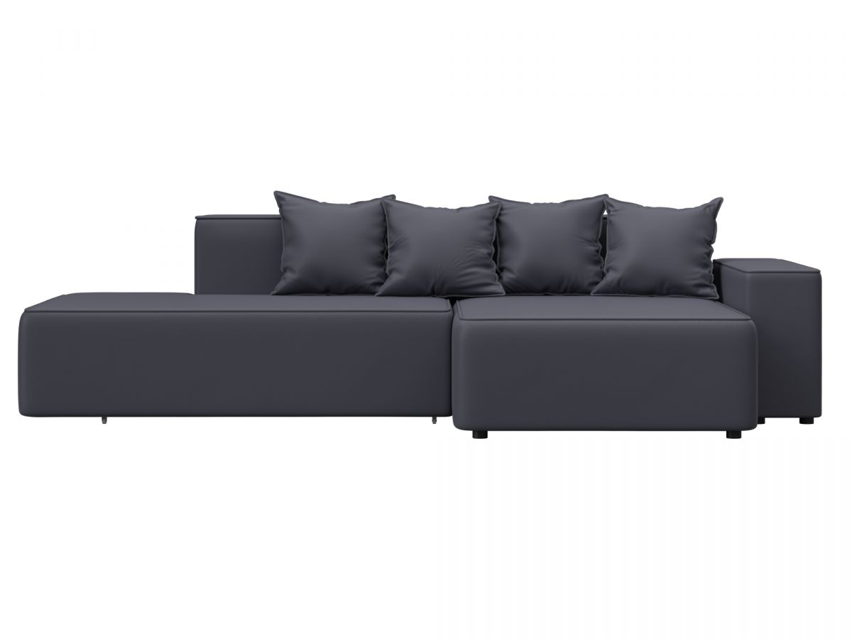 129819 Диван угловой Лига-079 угол правый | экокожа | grifon 15 серый