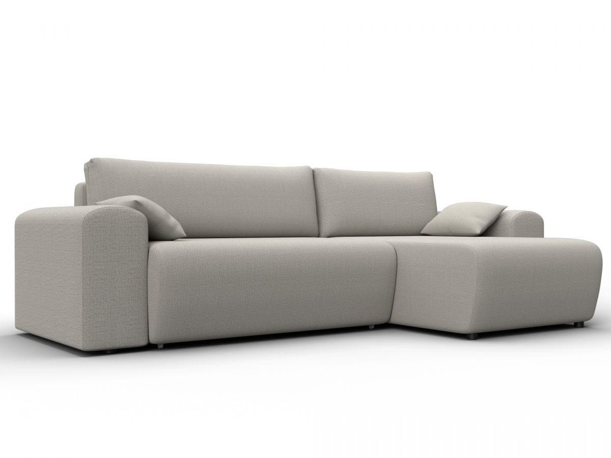 133692 Диван угловой Лига-099 угол универсальный | рогожка | амур 02 бежевый