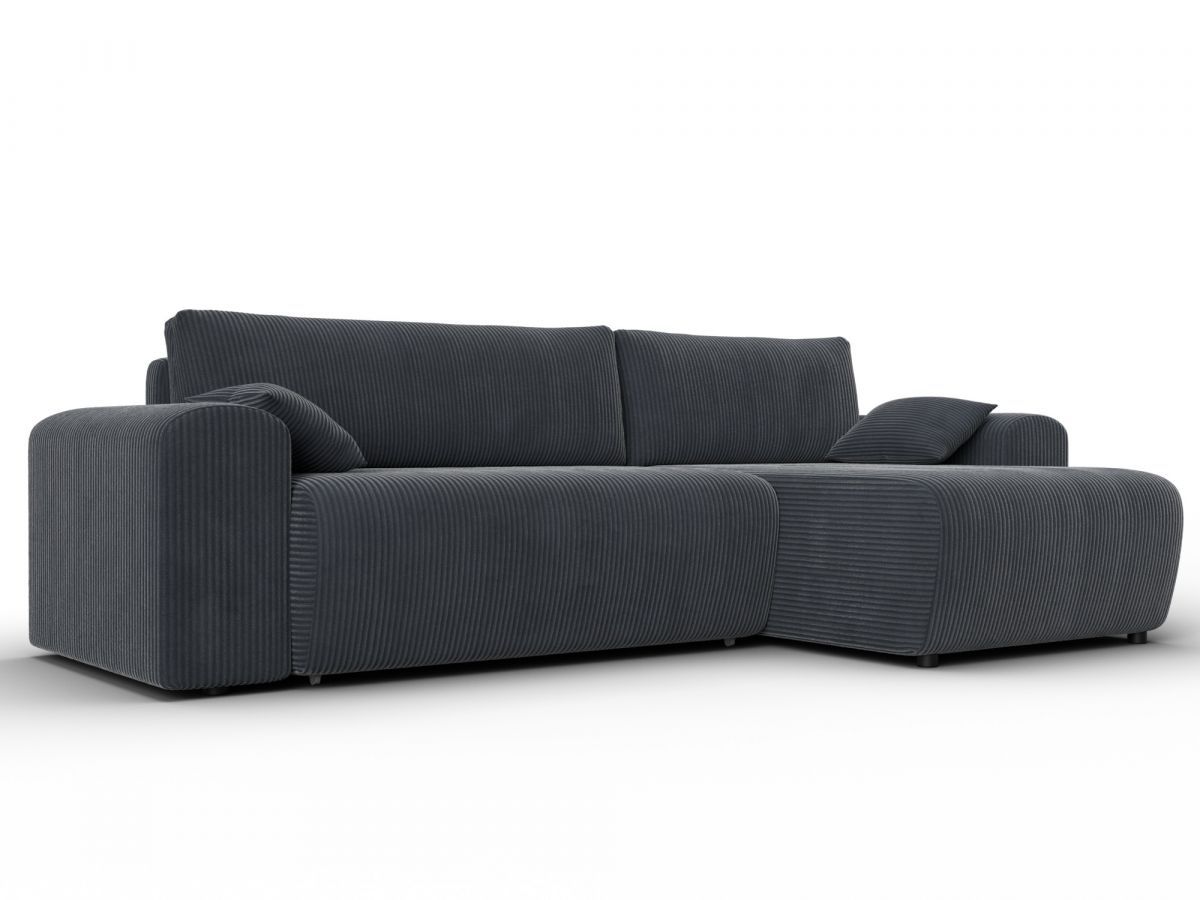 132588 Диван угловой Лига-099 угол универсальный | велюр | серый