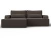 137284L Диван угловой Лига-120 угол левый | рогожка | амур 05 коричневый - 2
