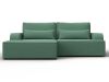 137287L Диван угловой Лига-120 угол левый | рогожка | амур 11 зеленый - 2