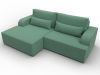 137287L Диван угловой Лига-120 угол левый | рогожка | амур 11 зеленый - 6