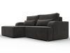 137289L Диван угловой Лига-120 угол левый | велюр | laim 10 темно-коричневый - 3