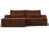 137290L Диван угловой Лига-120 угол левый | велюр | laim 14 терракотовый - 2