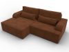 137290L Диван угловой Лига-120 угол левый | велюр | laim 14 терракотовый - 6