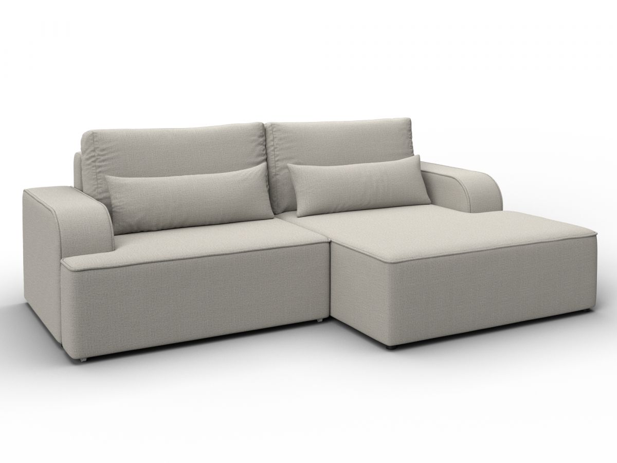 137283 Диван угловой Лига-120 угол правый | рогожка | амур 02 бежевый