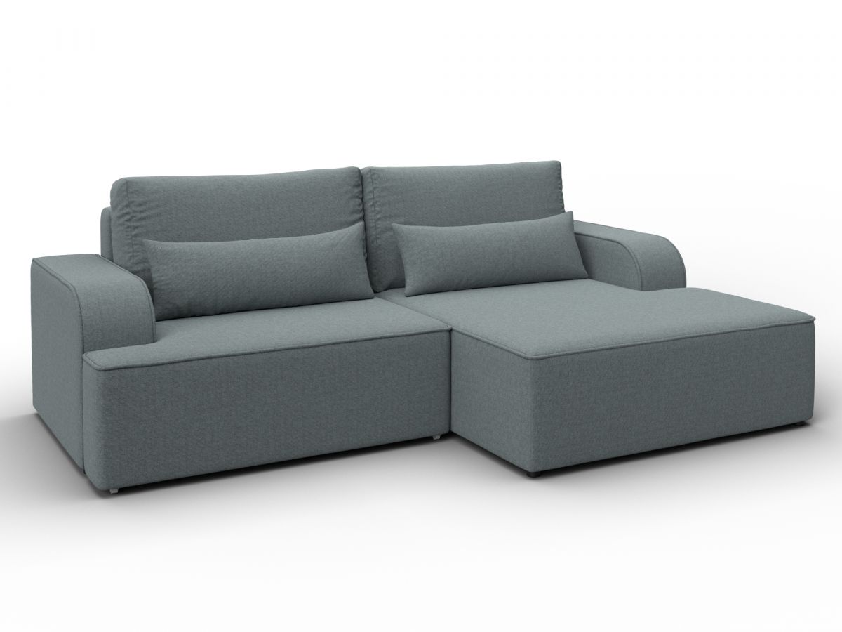 137285 Диван угловой Лига-120 угол правый | рогожка | амур 07 серый