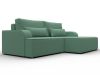 137287 Диван угловой Лига-120 угол правый | рогожка | амур 11 зеленый - 3