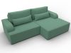 137287 Диван угловой Лига-120 угол правый | рогожка | амур 11 зеленый - 6