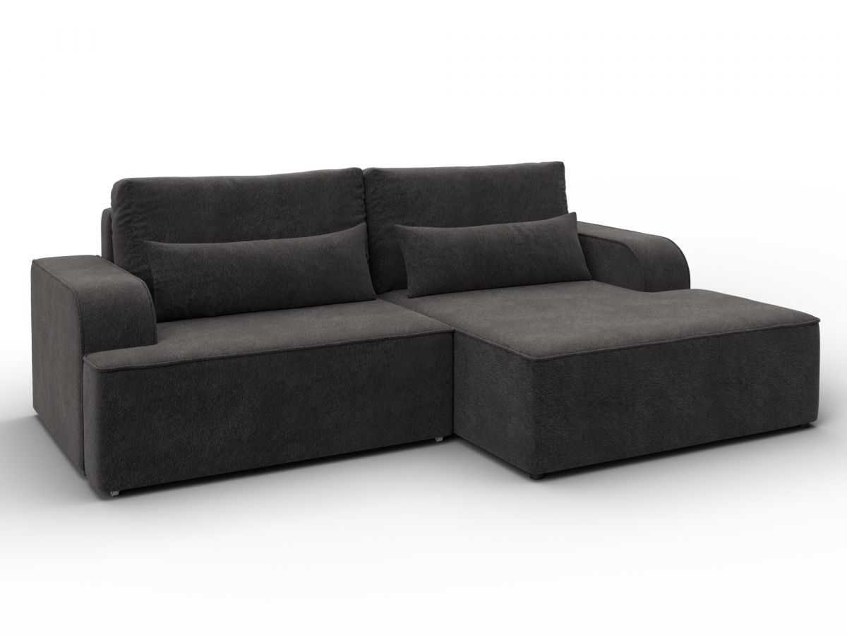 137289 Диван угловой Лига-120 угол правый | велюр | laim 10 темно-коричневый