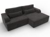 137289 Диван угловой Лига-120 угол правый | велюр | laim 10 темно-коричневый - 6