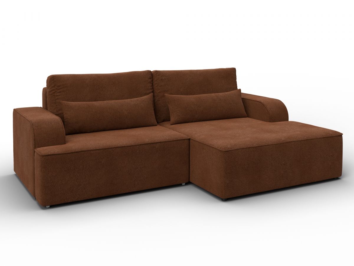 137290 Диван угловой Лига-120 угол правый | велюр | laim 14 терракотовый