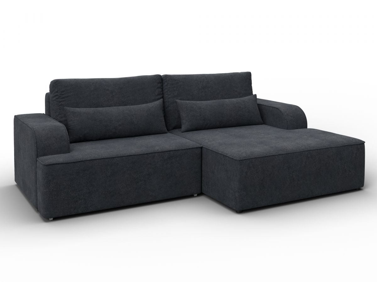 137293 Диван угловой Лига-120 угол правый | велюр | laim 26 темно-серый