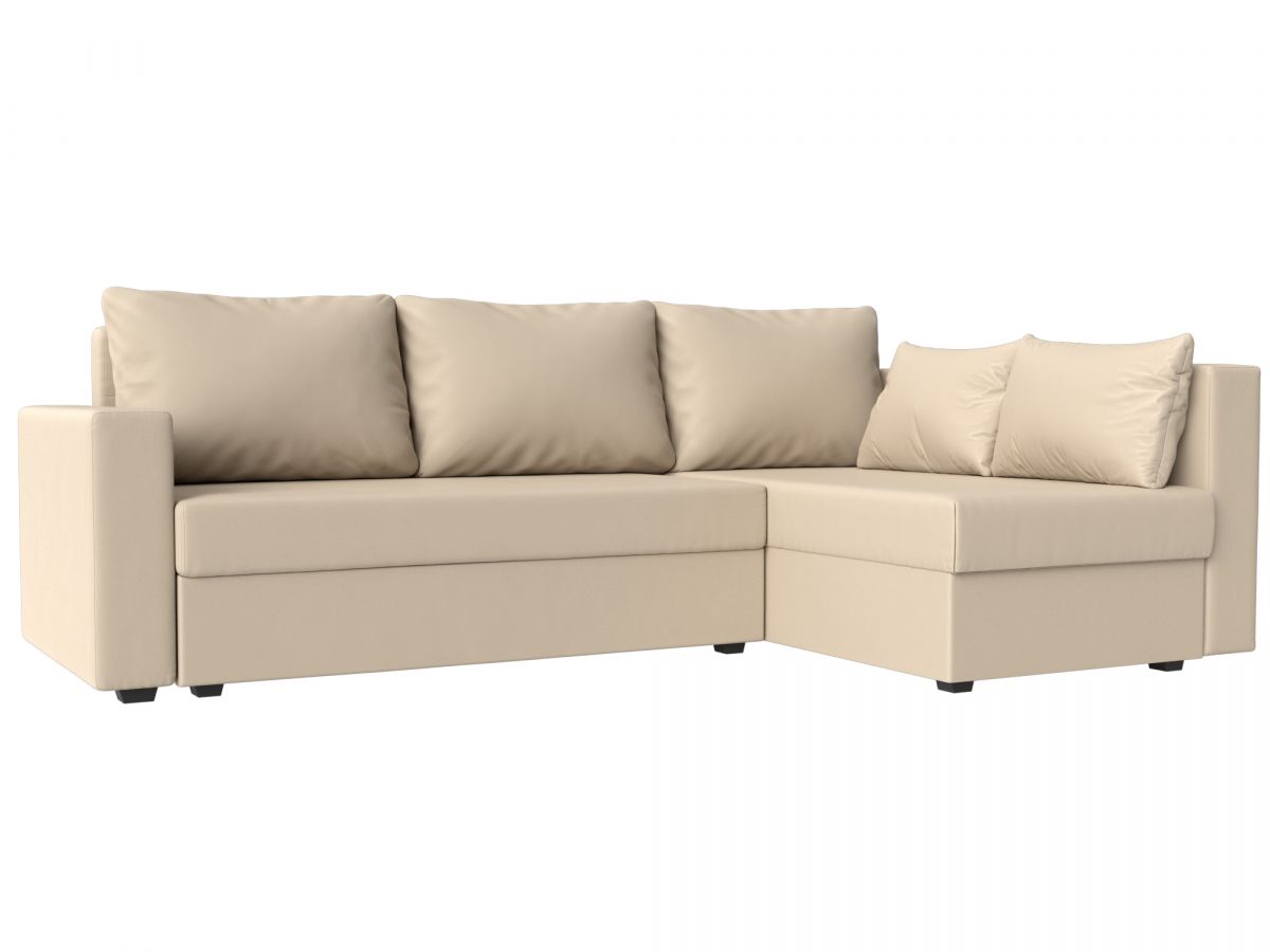 112543 Диван угловой Мансберг правый угол | экокожа | бежевый