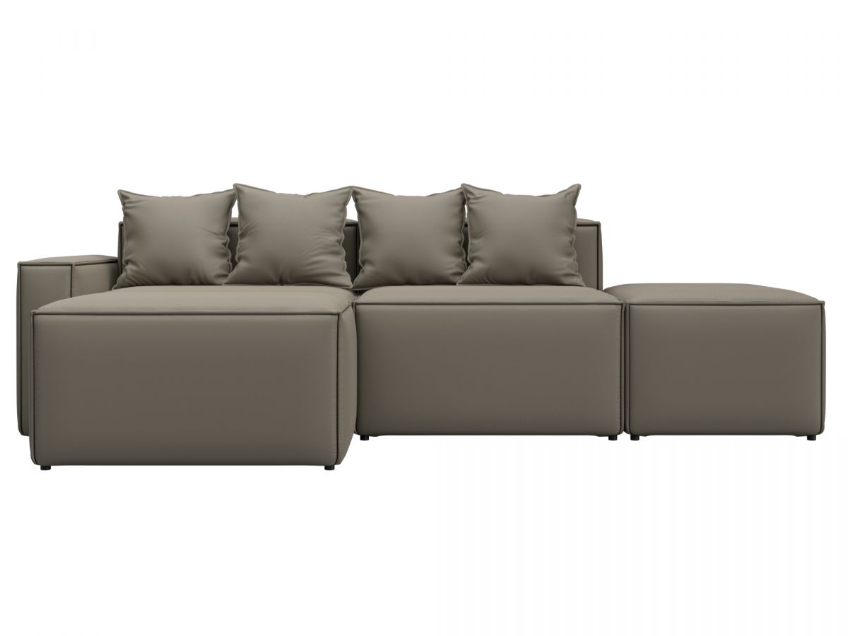 129788L Диван угловой модульный Лига-063 угол левый | экокожа | grifon 04 бежевый