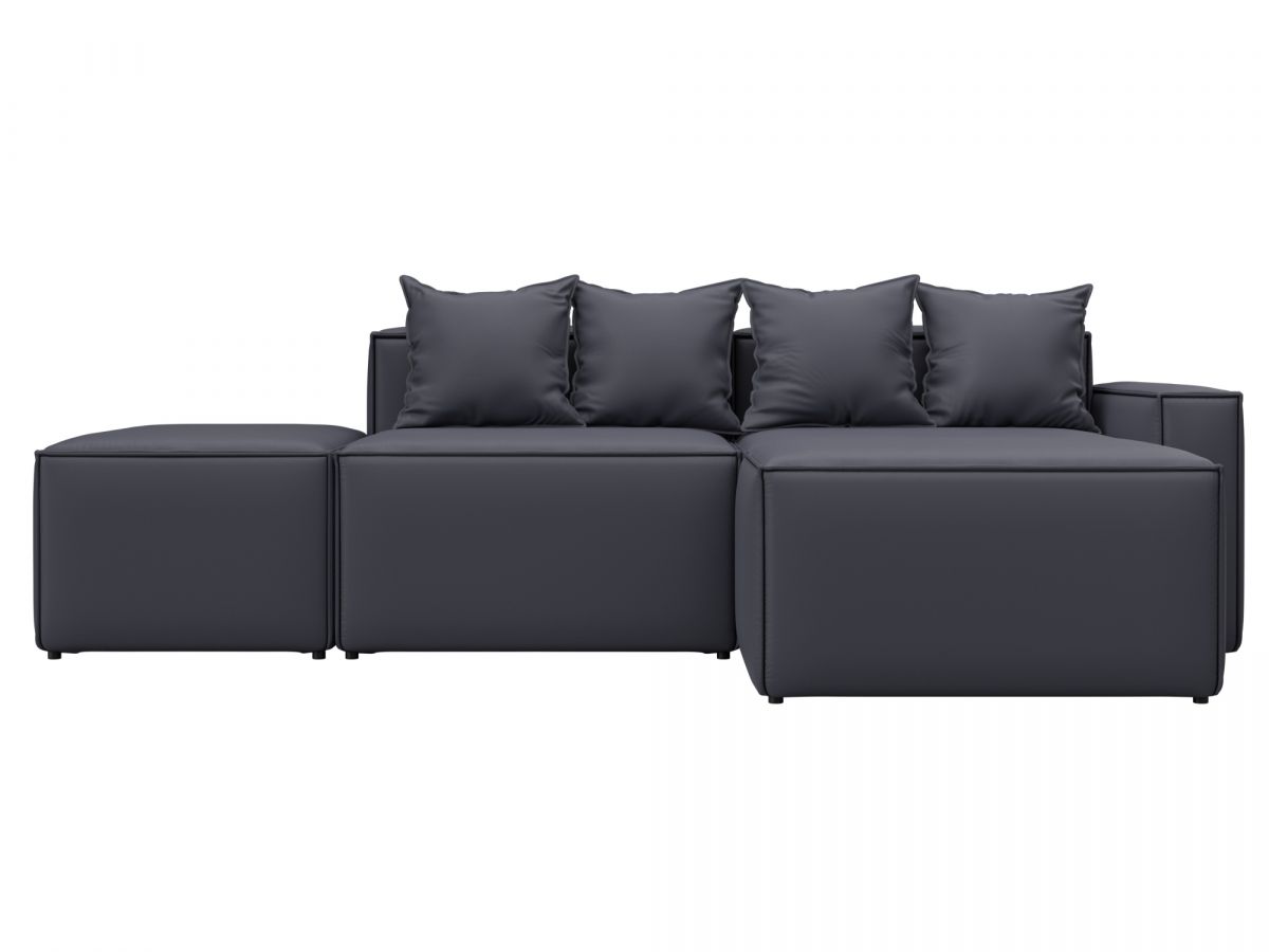 129791 Диван угловой модульный Лига-063 угол правый | экокожа | grifon 15 серый