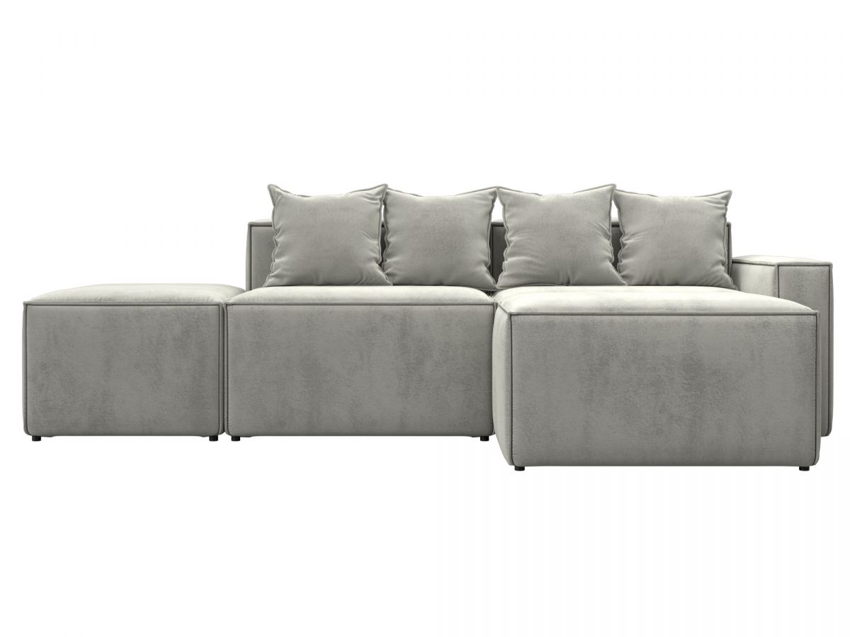 129792 Диван угловой модульный Лига-063 угол правый | велюр | tower 01 молочный