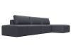 130071 Диван угловой модульный с пуфом Лига-060 НПБ Лонг угол универсальный | экокожа | grifon 15 серый - 3