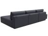 130071 Диван угловой модульный с пуфом Лига-060 НПБ Лонг угол универсальный | экокожа | grifon 15 серый - 5