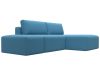 129701 Диван угловой модульный с пуфом Лига-060 НПБ угол универсальный | рогожка | амур 10 голубой - 3