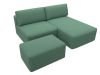 129702 Диван угловой модульный с пуфом Лига-060 НПБ угол универсальный | рогожка | амур 11 зеленый - 6