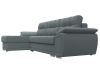 124776L Диван угловой Нэстор левый угол | рогожка | амур серый - 3