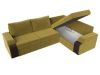 113274 Диван угловой Николь правый угол | микровельвет, экокожа | желтый, коричневый, коричневый - 7