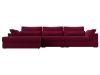 115432L Диван угловой Пекин Long угол левый | микровельвет | бордовый - 2